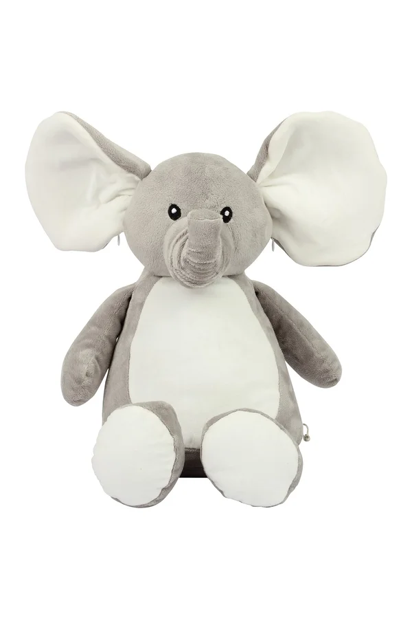 Plüschtier Elefant mit Reißverschluss Grey