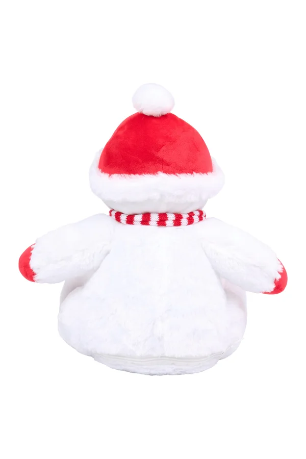 Plüschtier Schneemann mit Reißverschluss White