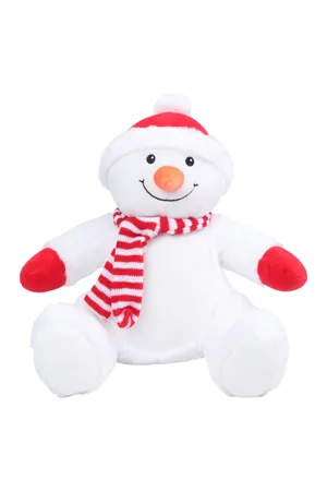 Plüschtier Schneemann mit Reißverschluss White