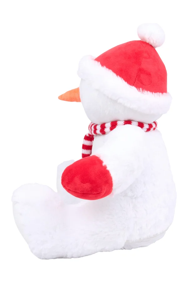 Plüschtier Schneemann mit Reißverschluss White