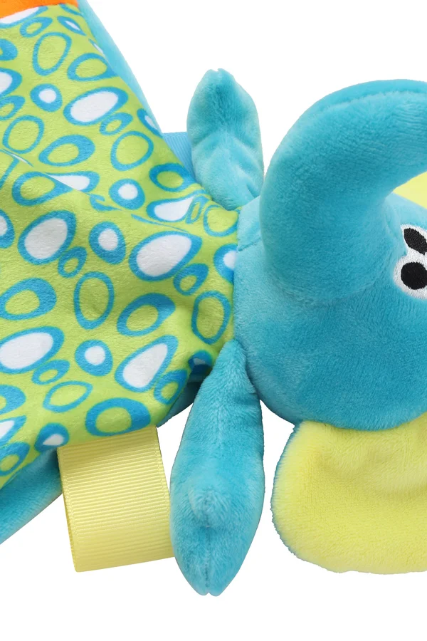 Flaches mehrfarbiges Elefant-Kuscheltier Multicolour