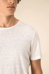Herren-T-Shirt aus Leinen mit Rundhalsausschnitt
