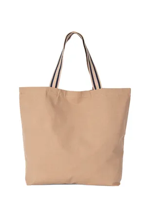 Große umweltfreundliche Shoppingtasche Hemp / Desert Sand / Horizon Blue Stripe