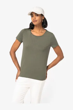 Damen Modal-T-Shirt Organic khaki