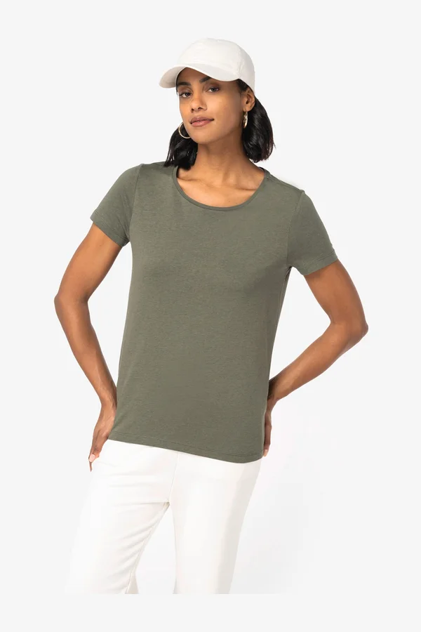 Damen Modal-T-Shirt Organic khaki