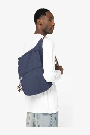 Umweltfreundlicher Rucksack horizon blue / desert sand / horizon blue stripes