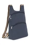 Umweltfreundlicher Rucksack horizon blue / desert sand / horizon blue stripes