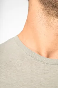 Eco-friendly  unisex organic cotton and linen t-shirt