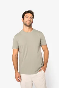 Eco-friendly  unisex organic cotton and linen t-shirt