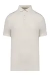 Polohemd für Herren mit gaufriertem Strick Ivory