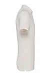 Polohemd für Herren mit gaufriertem Strick Ivory
