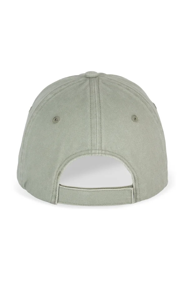 Umweltfreundliche ausgewaschene Unisex-Kappe Washed Almond Green