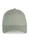 Umweltfreundliche ausgewaschene Unisex-Kappe Washed Almond Green