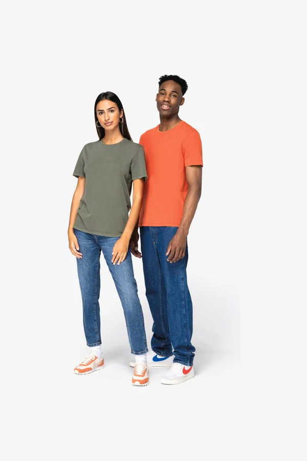 Eco-friendly unisex washed effect t-shirt