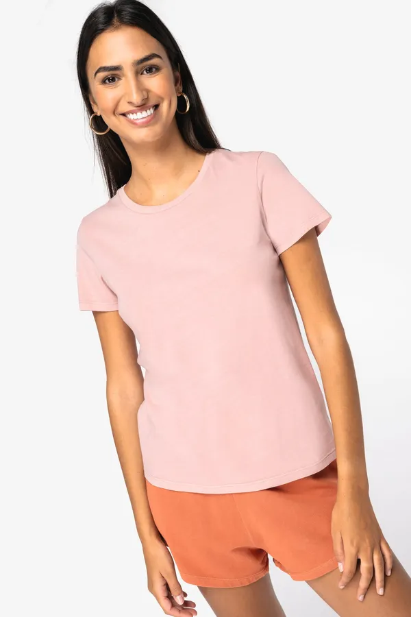 Eco-friendly ladies’ washed effect t-shirt