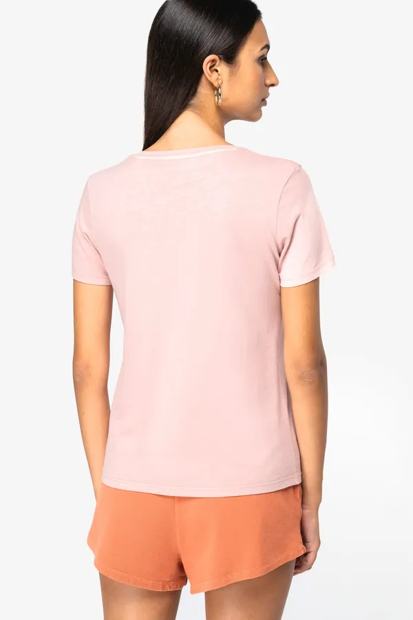 Eco-friendly ladies’ washed effect t-shirt