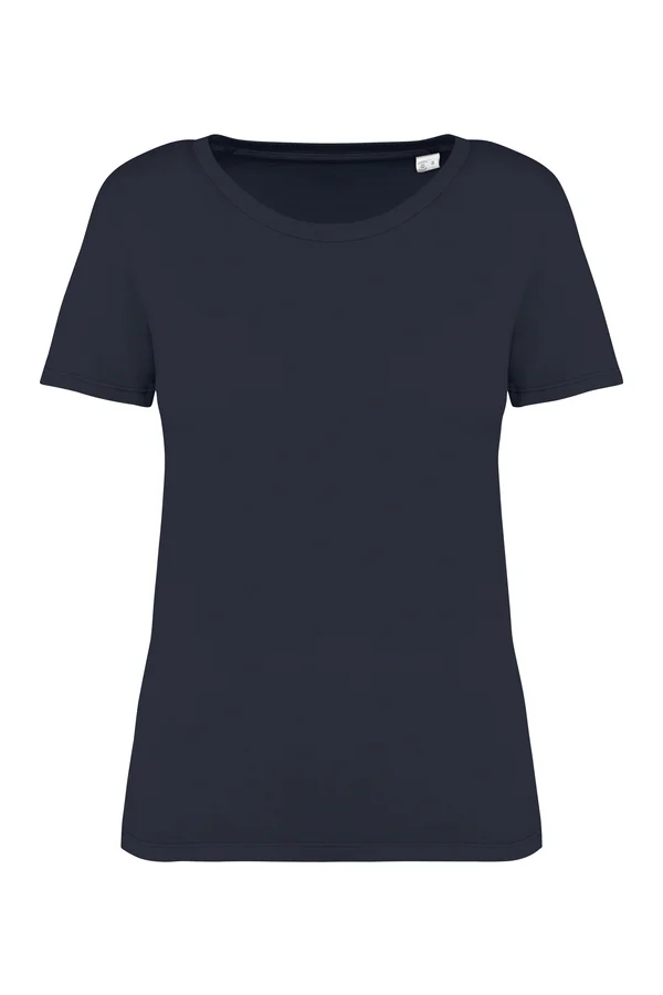 Umweltfreundliches ausgewaschenes Damen-T-Shirt Washed Coal Grey