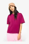 Umweltfreundliches Oversize Damen-T-Shirt Cherry Purple