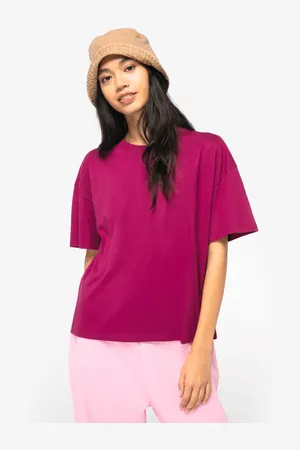 Umweltfreundliches Oversize Damen-T-Shirt Cherry Purple