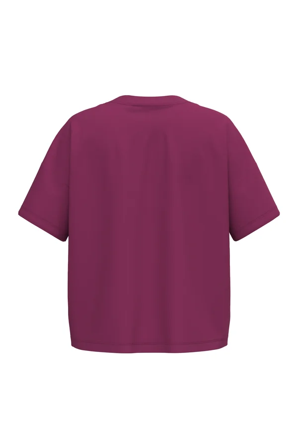 Umweltfreundliches Oversize Damen-T-Shirt Cherry Purple