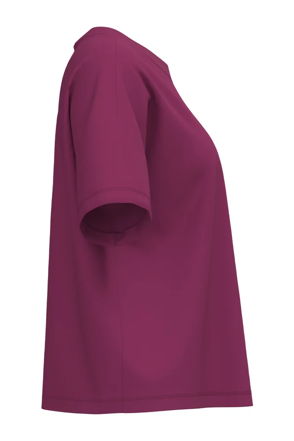 Umweltfreundliches Oversize Damen-T-Shirt Cherry Purple