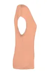 Umweltfreundliches Loose Damen-T-Shirt mit V-Ausschnitt Apricot
