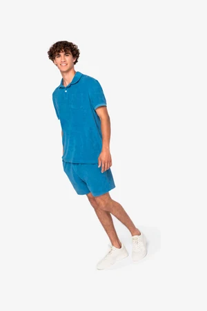 Eco-friendly men's Terry Towel polo shirt