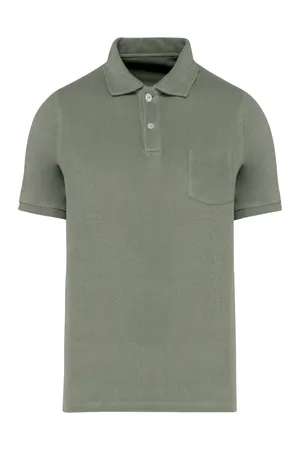 Umweltfreundliches Herren-Polohemd aus Frottee Almond Green