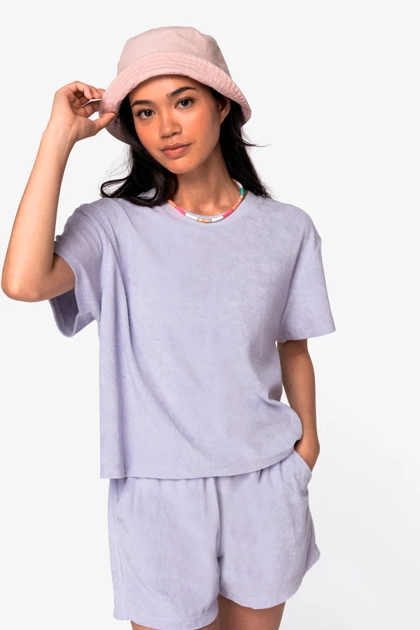 Umweltfreundliches Damen-T-Shirt aus Frottee