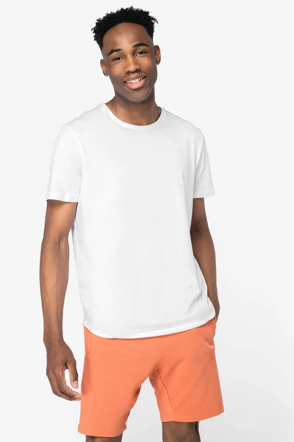 Herren T-Shirt mit abgerundetem Saum