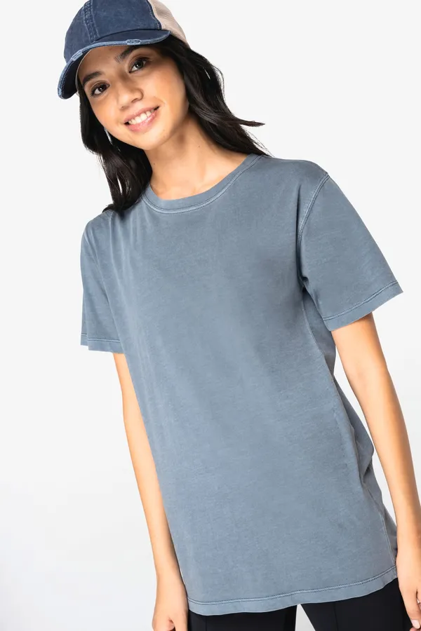 Eco-friendly ladies' washed effect t-shirt