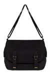 Umweltfreundliche ausgewaschene Umhängetasche Washed black