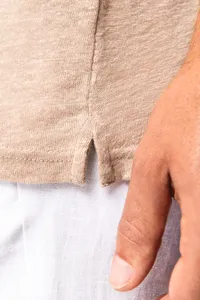 Men’s linen polo shirt