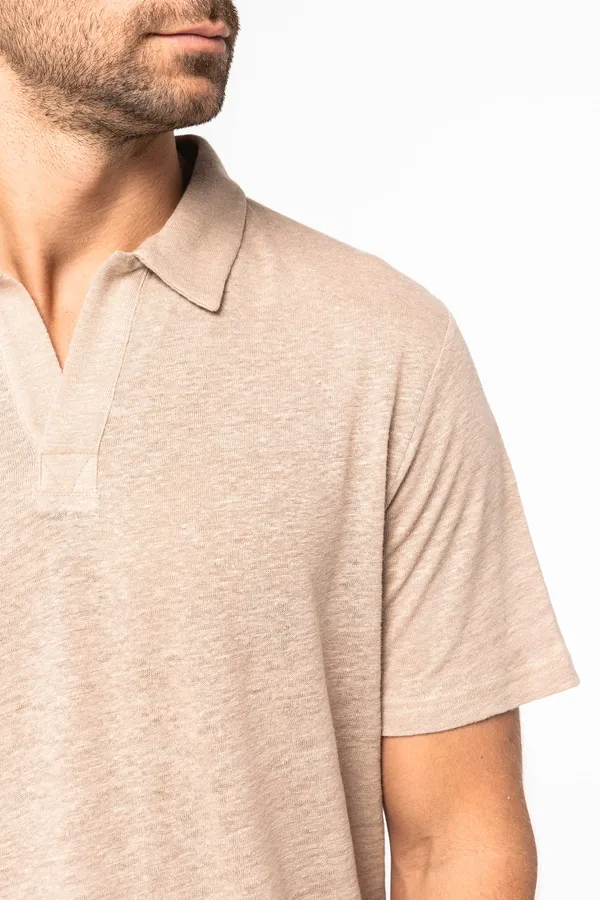 Men’s linen polo shirt