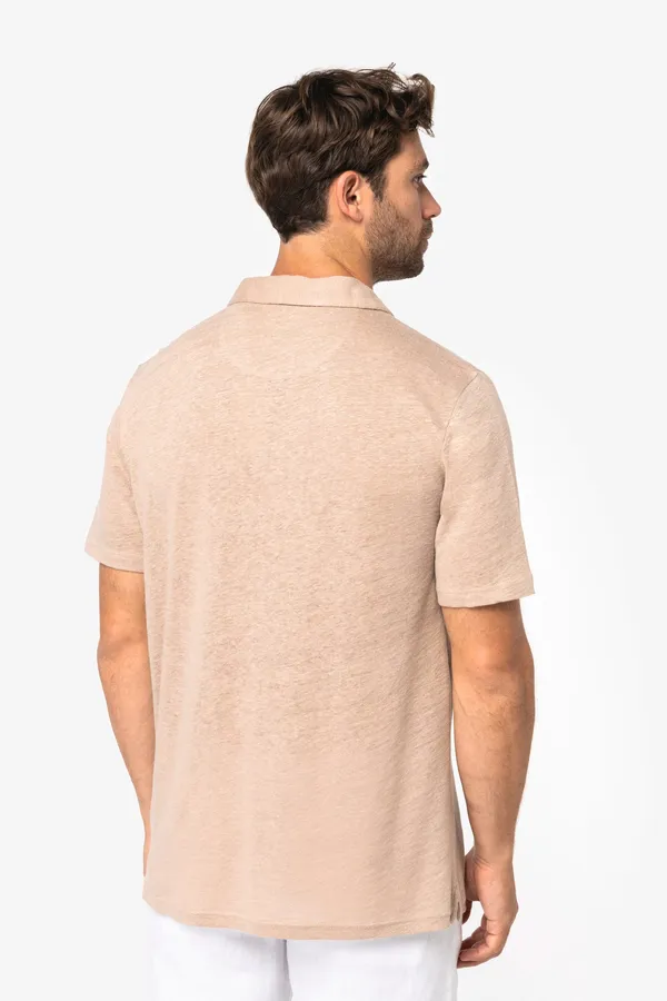 Men’s linen polo shirt