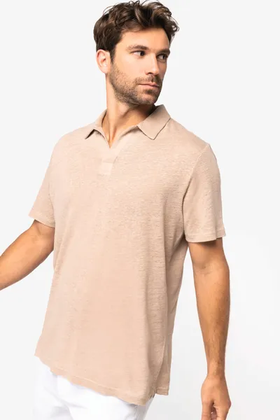 Men’s linen polo shirt