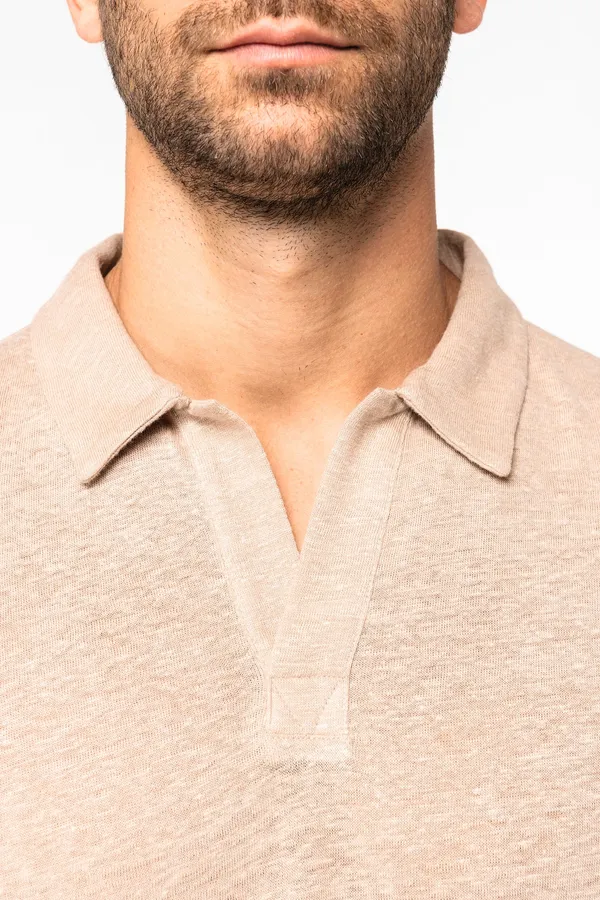 Men’s linen polo shirt