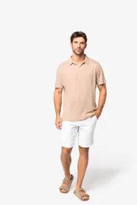 Men’s linen polo shirt