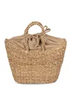 Halbmond-Korbtasche aus Seegras Seagrass / Hemp