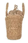 Halbmond-Korbtasche aus Seegras Seagrass / Hemp