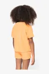 Umweltfreundliches T-Shirt aus Frottee für Mädchen Apricot