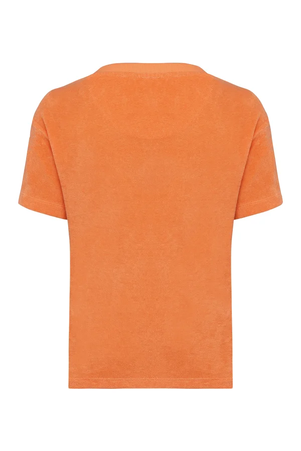 Umweltfreundliches T-Shirt aus Frottee für Mädchen Apricot