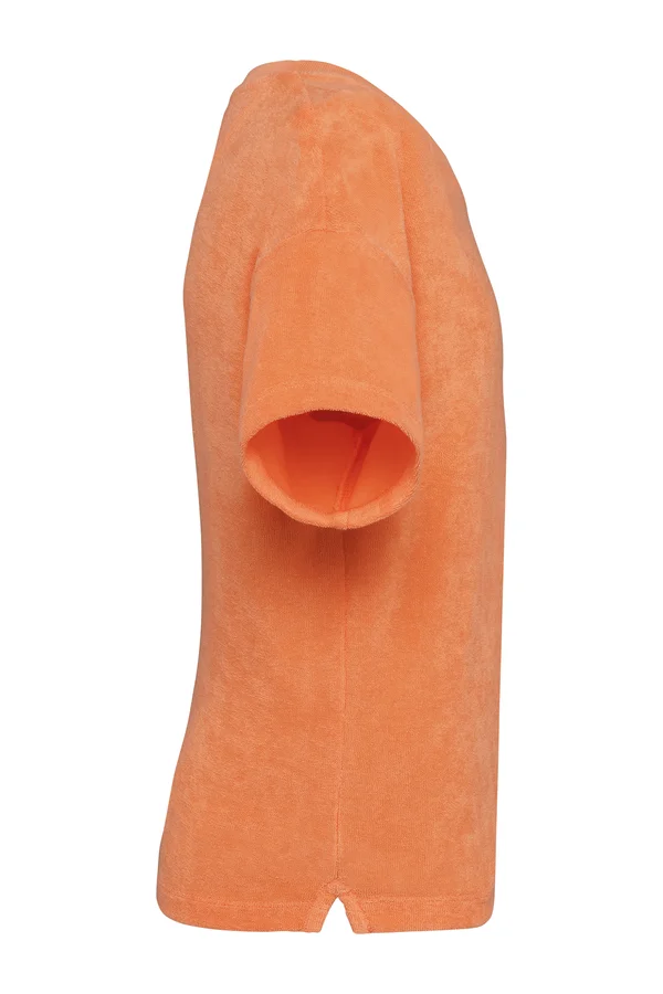 Umweltfreundliches T-Shirt aus Frottee für Mädchen Apricot