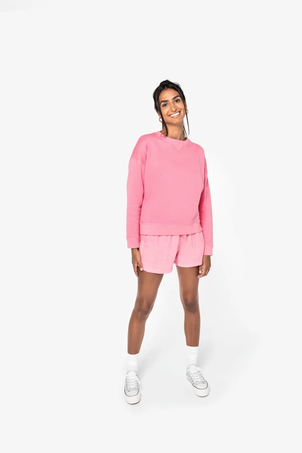 Umweltfreundliches Sweatshirt mit hängenden Schultern Damen