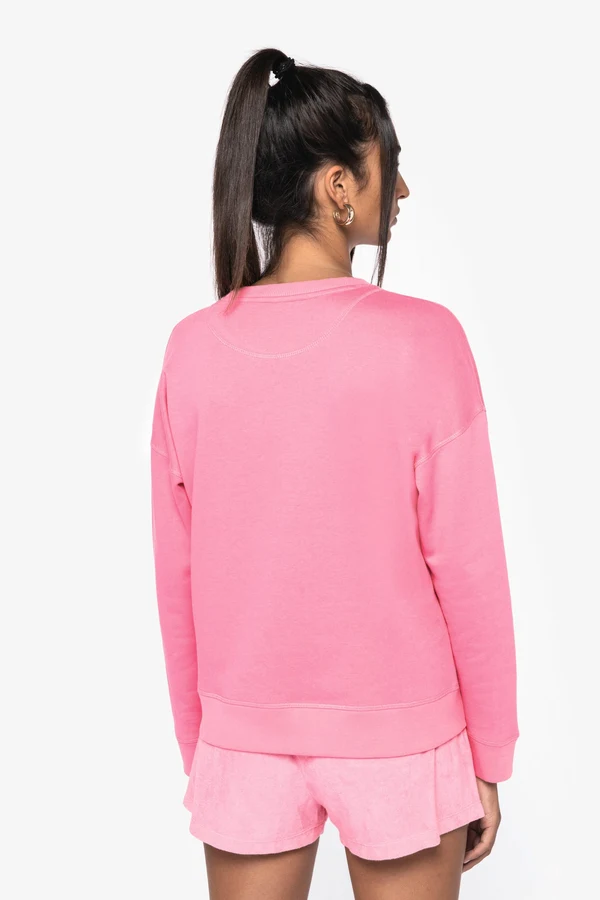 Umweltfreundliches Sweatshirt mit hängenden Schultern Damen