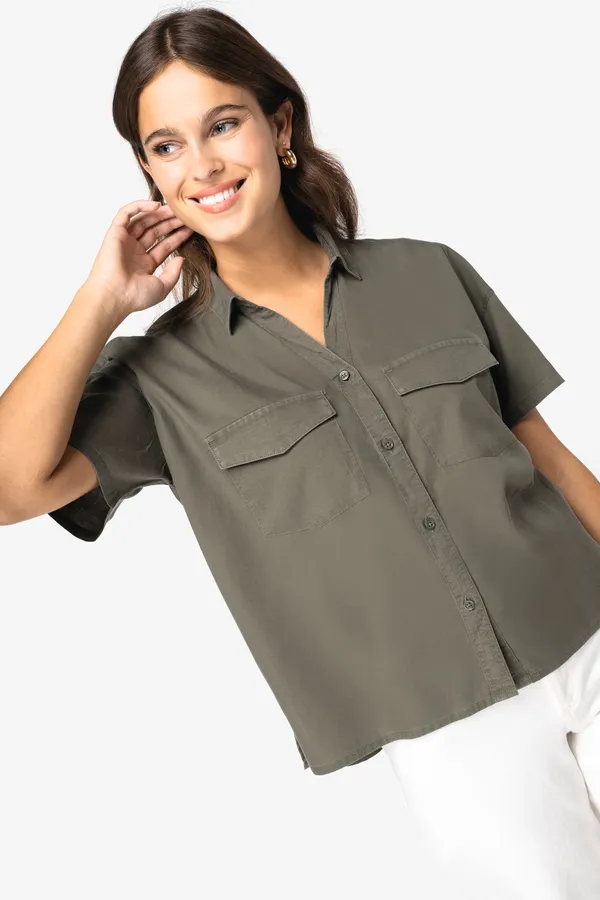 Eco-friendly Ladies' oversized lyocell shirt