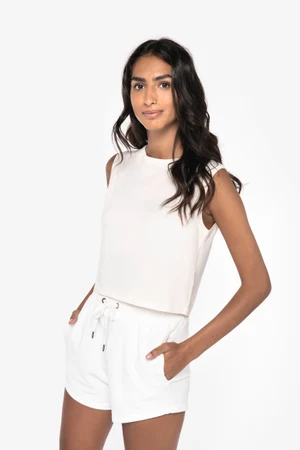 Umweltfreundliches ärmelloses Cropped Damen-T-Shirt