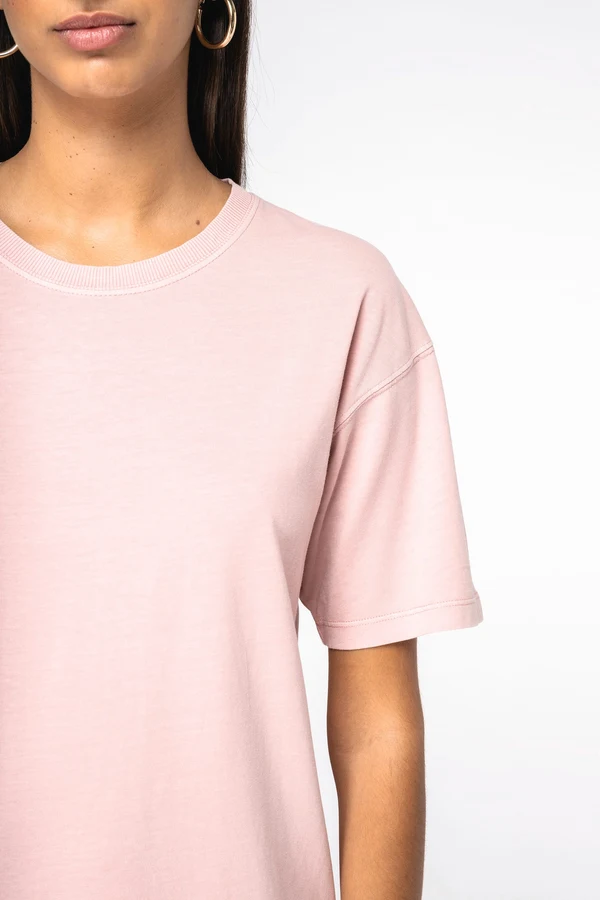 Umweltfreundliches ausgewaschenes Damen-T-Shirt-Kleid