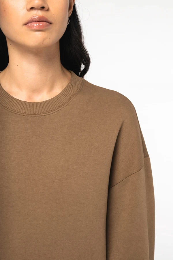 Umweltfreundliches Oversize Unisex-Sweatshirt mit Rundhalsausschnitt