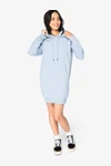 Umweltfreundliches Kapuzensweatshirtkleid für Damen